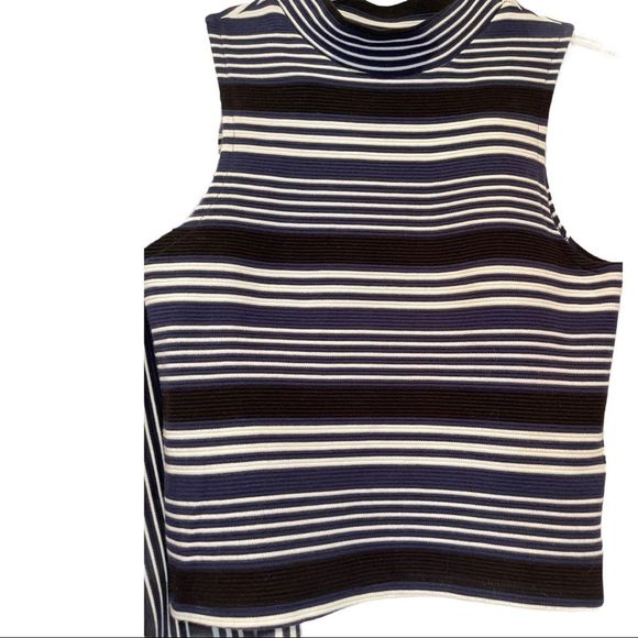 H&M 2 piece outfit. Shirt and skirt navy blue and white - Picture 4 of 16